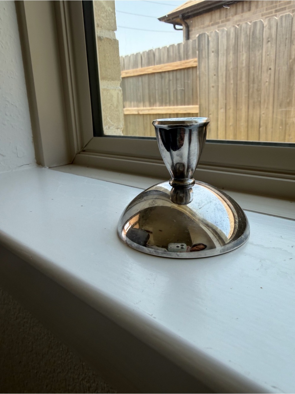 Oneida Polished Silver Taper Candle Holder